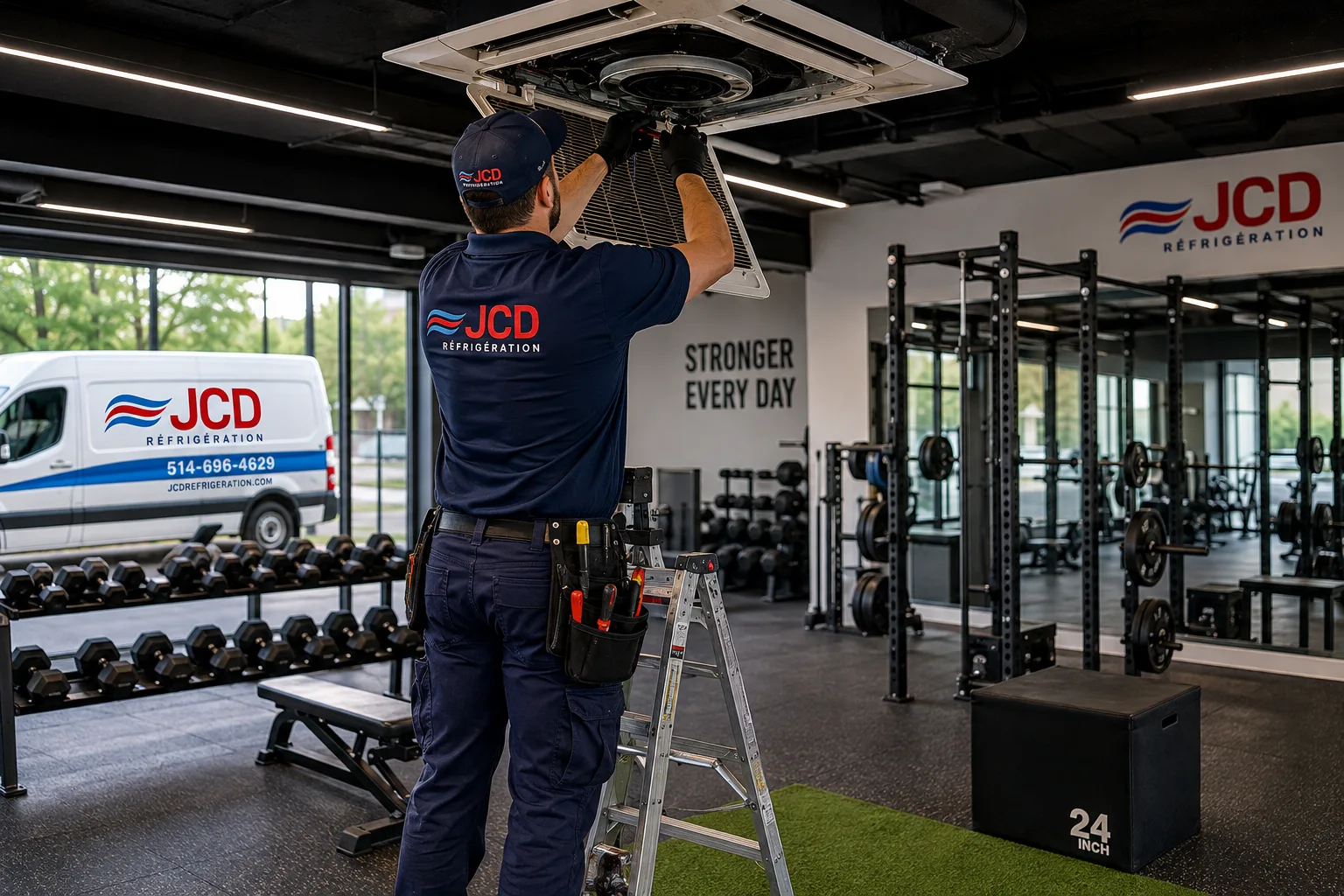 Heating, cooling and ventilation for gyms and fitness studios